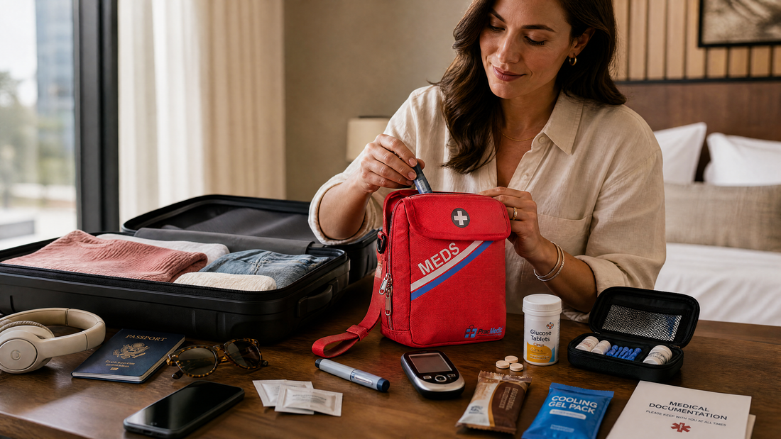 Diabetes Management Beyond the Home: Organizing Insulin, Glucose Tabs, and Supplies in a Travel-Ready Kit