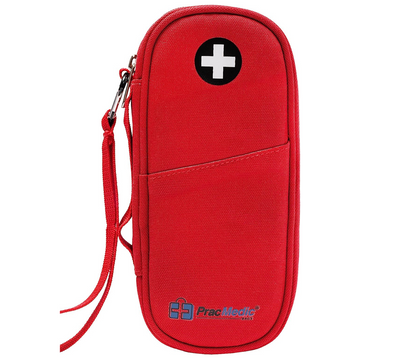 PracMedic Bags Epipen Carry Case- Insulated Medical Case for 2 Epi Pens or Auvi Q, Inhaler, Nasal Spray, Allergy Meds, Diabetic Supplies, Travel Medicine Kit for Emergencies, Updated Model (Red)