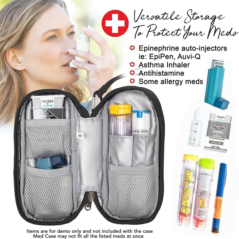 PracMedic Bags Epipen Carry Case- Holds Epi Pens, Auvi Q, Inhaler, Epi